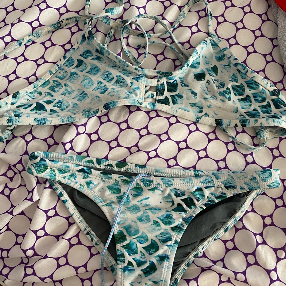Jolyn swim set mermaid print